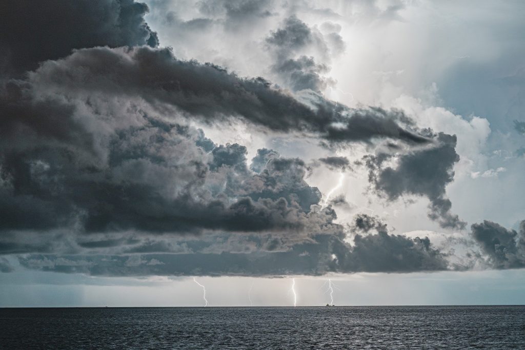 storm over the ocean